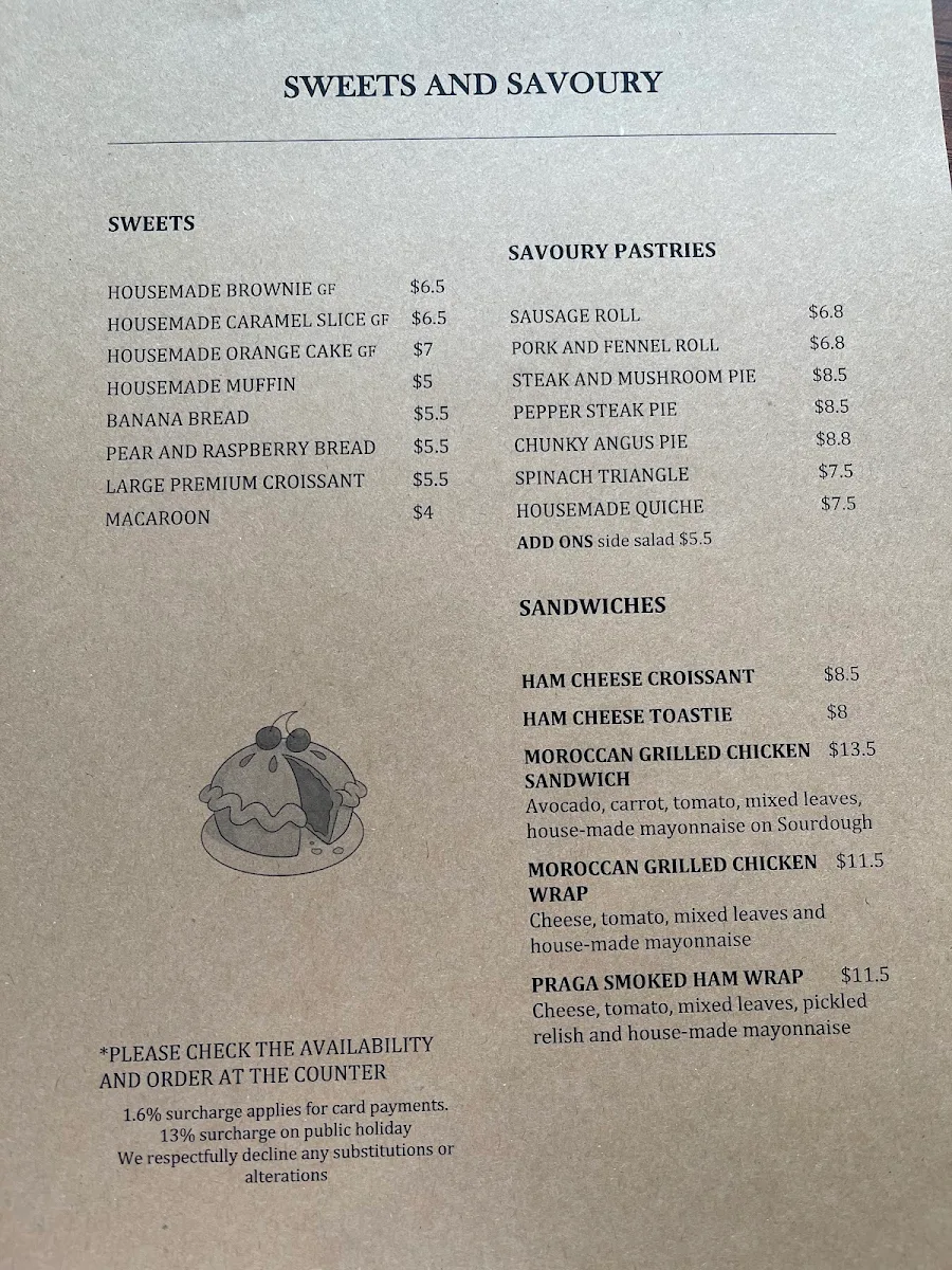 Menu, The Morning Blend Cafe