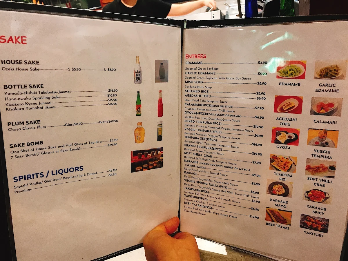 Menu, Kaisen Japanese Restaurant