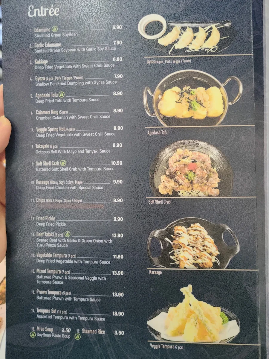 Menu, Kaisen Japanese Restaurant
