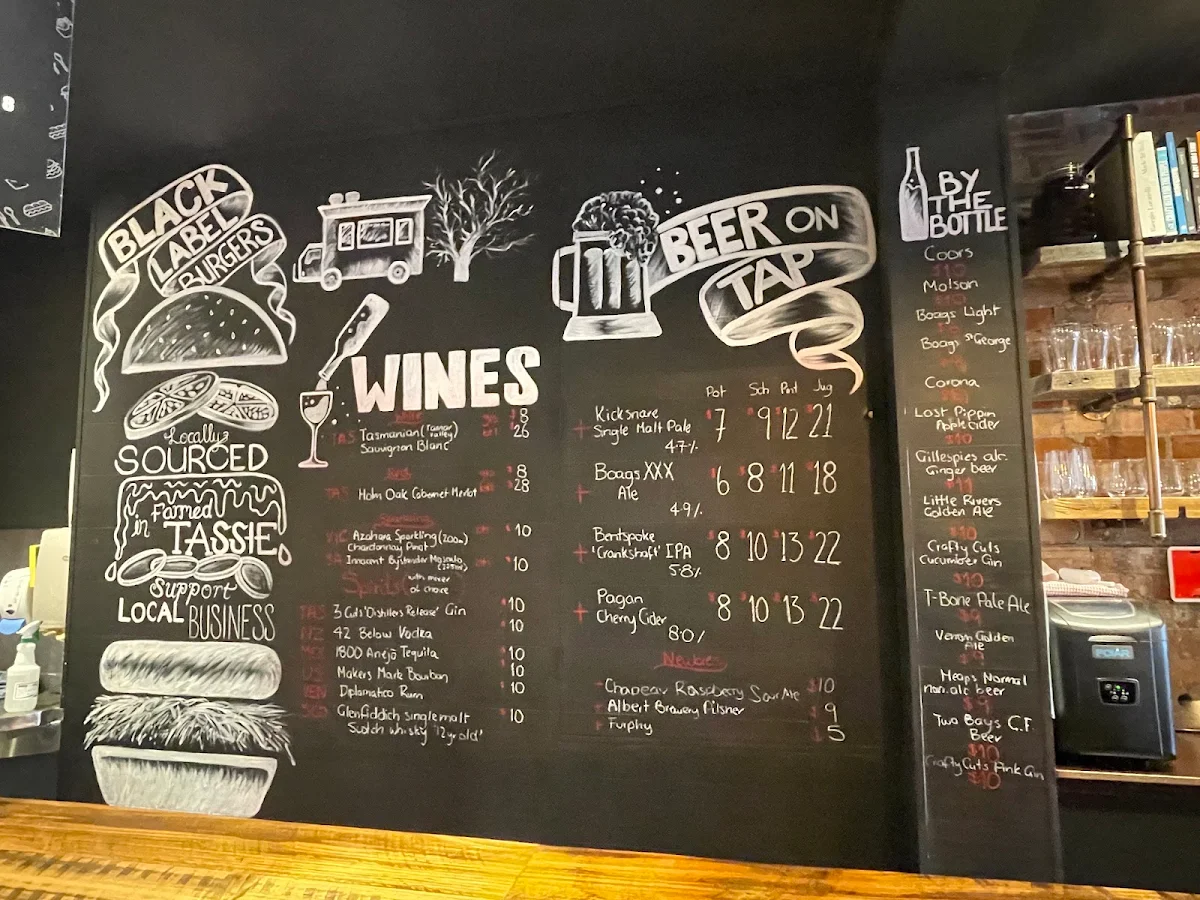 Menu, Burger Junkie