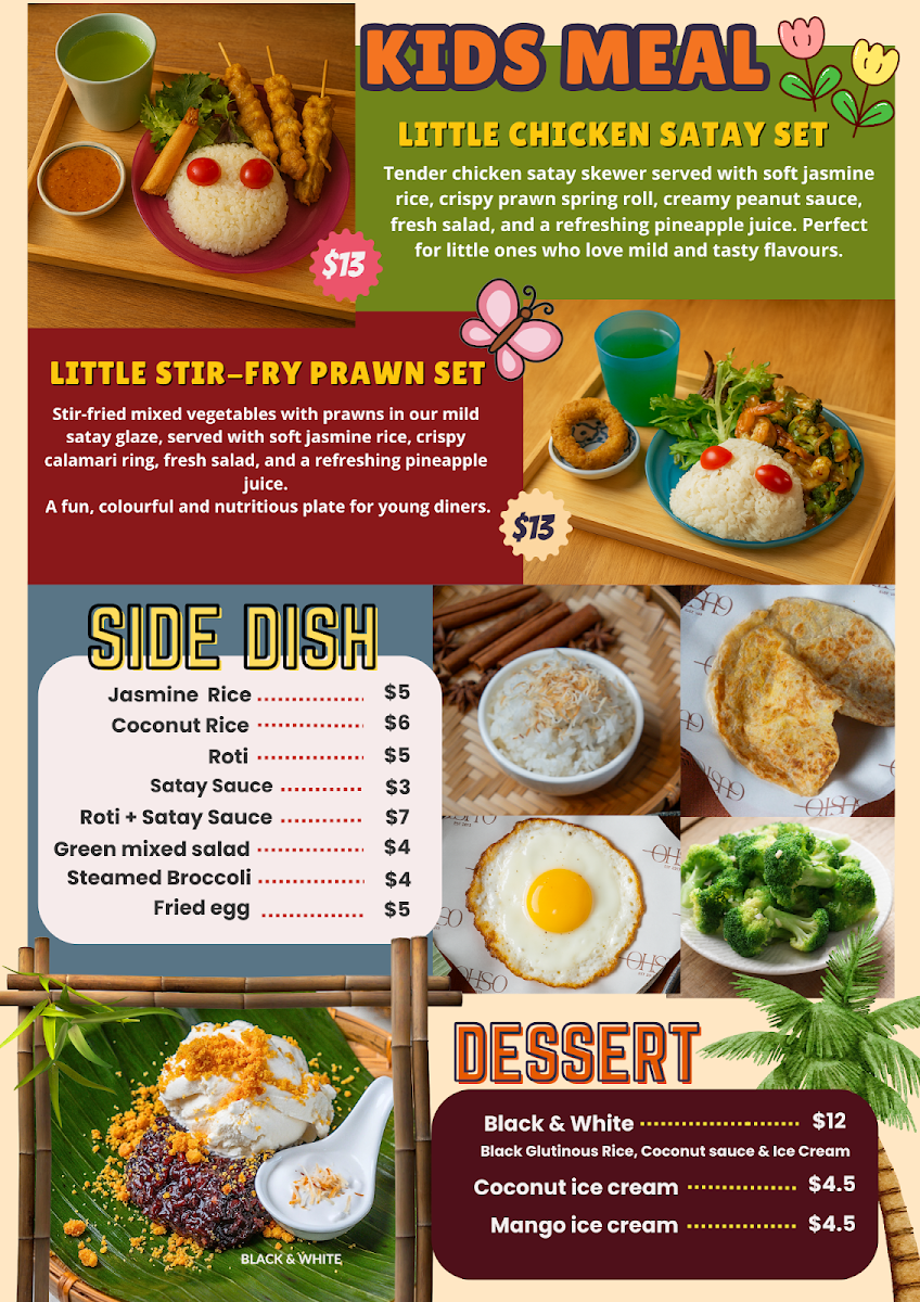 Menu, Gusto Thai Restaurant