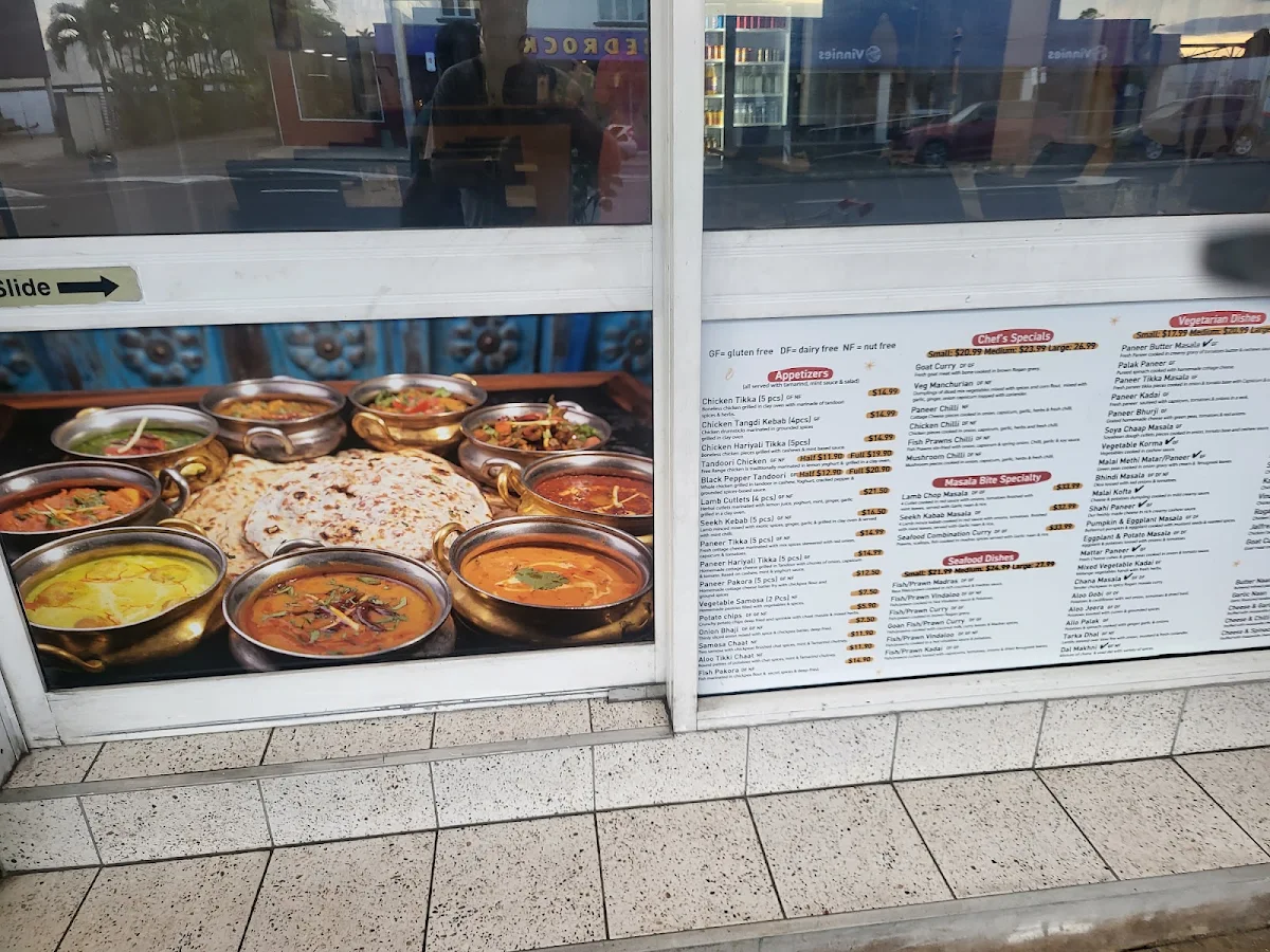 Menu, Masala Bite Innisfail