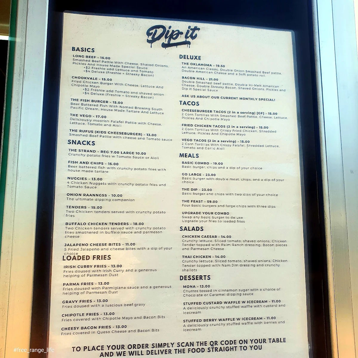 Menu, Dip It - Food Trailer Northern Beaches, Sydney