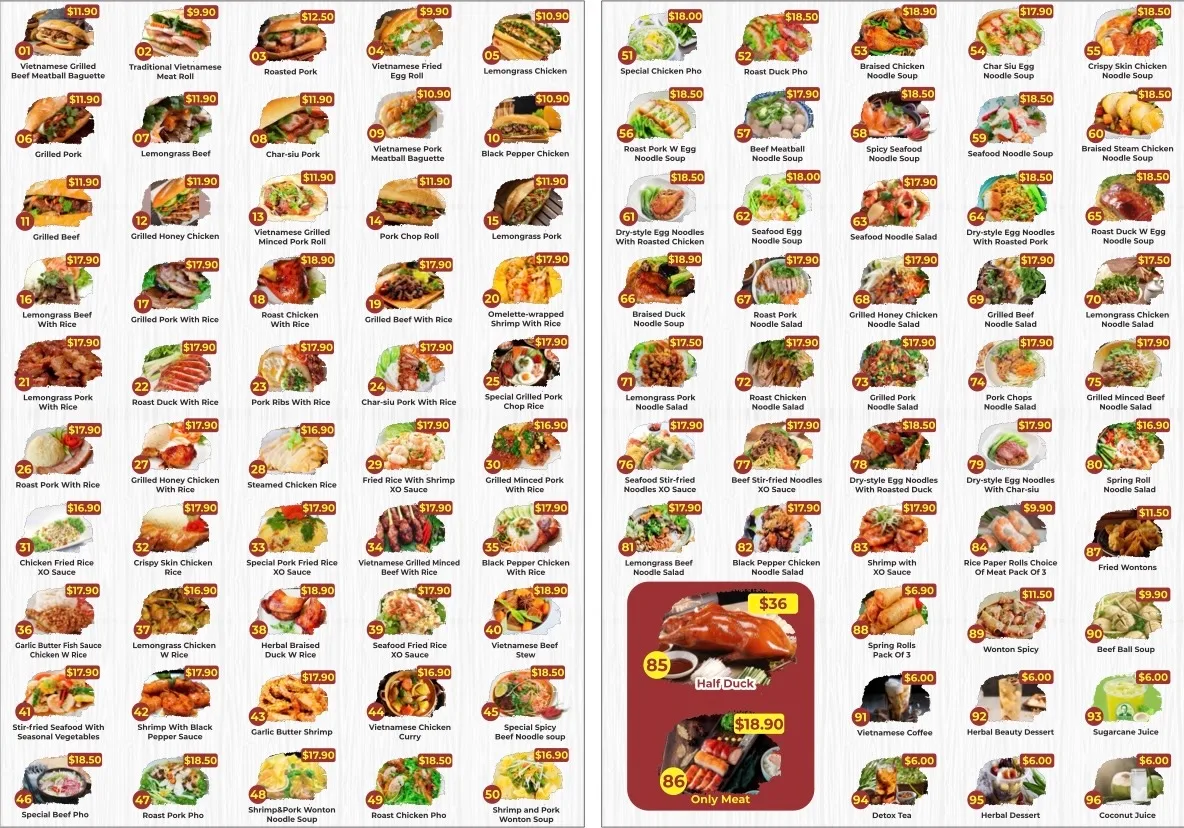 Menu, MO 2 Authentic Vietnamese Food