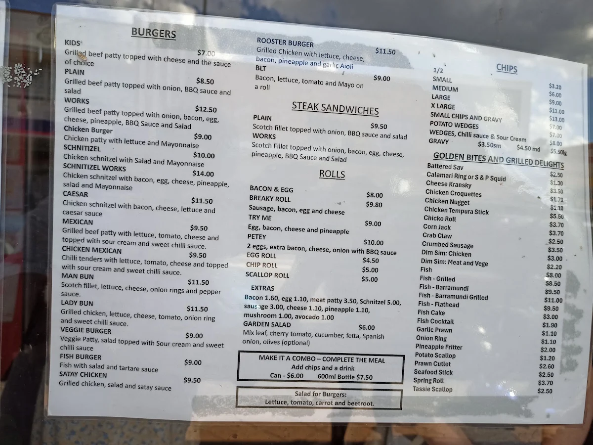 Menu, Batty's Better Batter