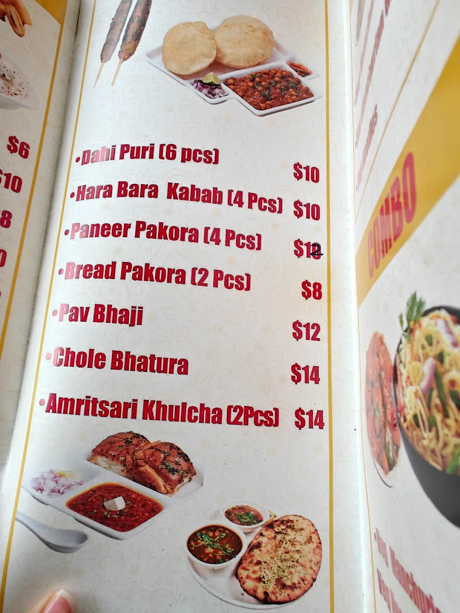 Menu, Mangal Sweets & Snacks