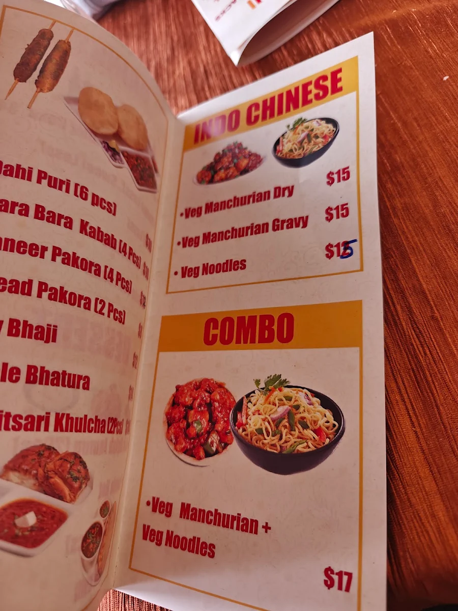 Menu, Mangal Sweets & Snacks