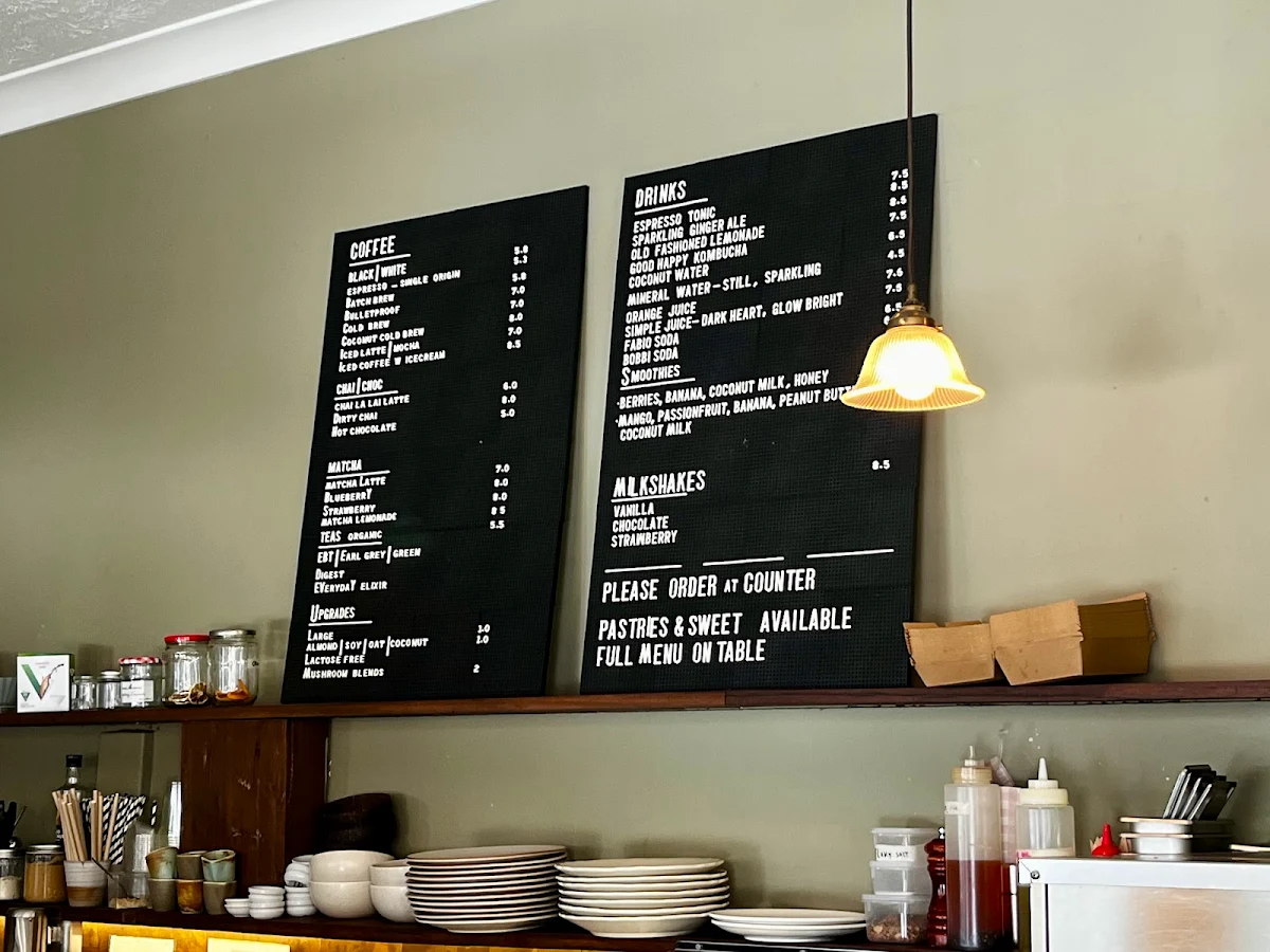 Menu, Wide Open Road Cafe