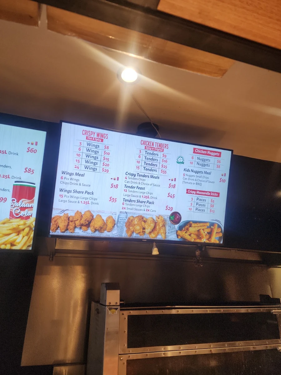 Menu, Chicken Boom Prestons