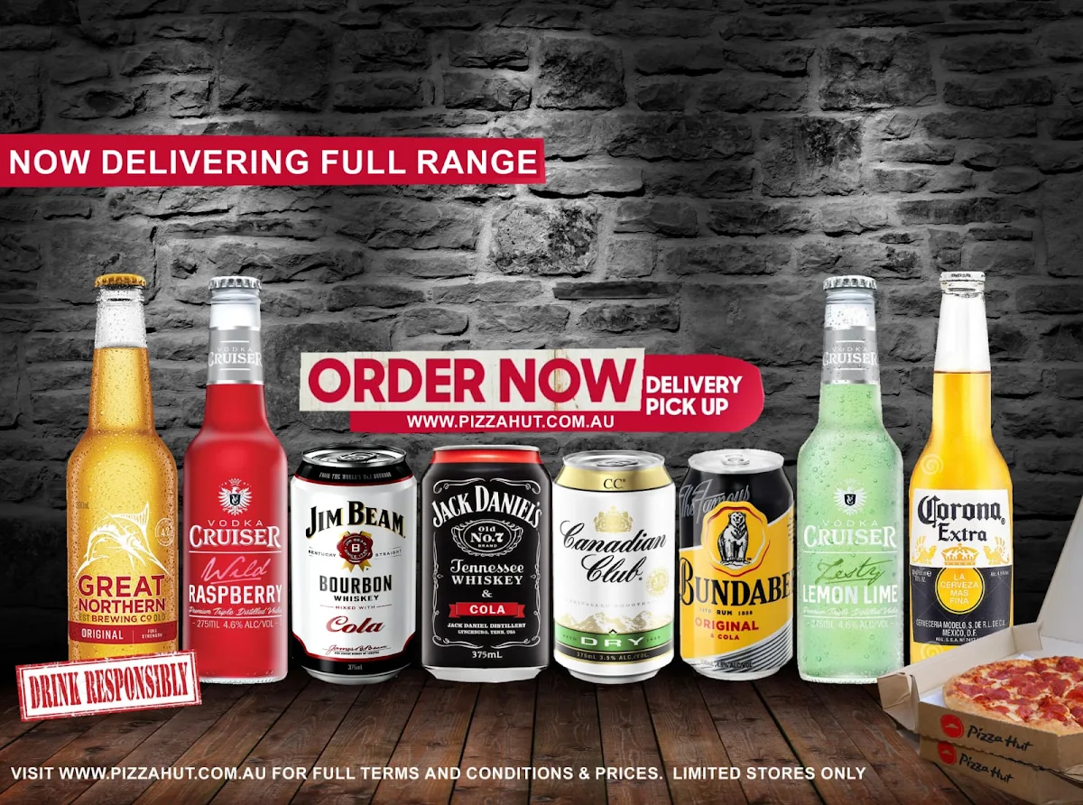 Menu, Pizza Hut Beerwah