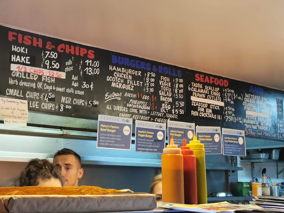 Menu, Out Of The Blue Clovelly
