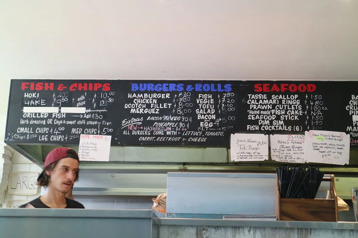 Menu, Out Of The Blue Clovelly