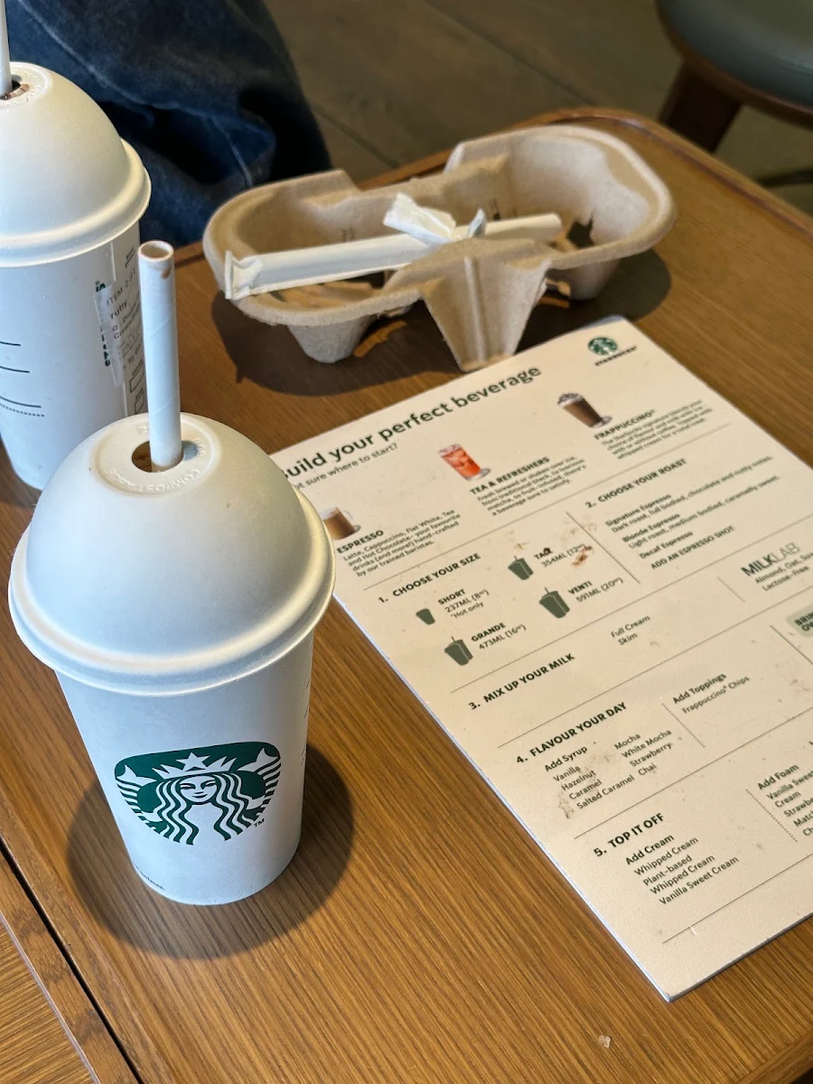 Menu, Starbucks Murdoch