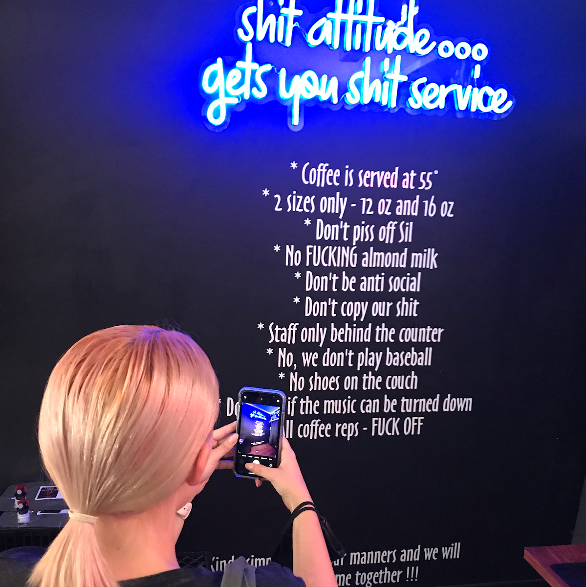 Menu, To Die For Espresso Bar and Clothing