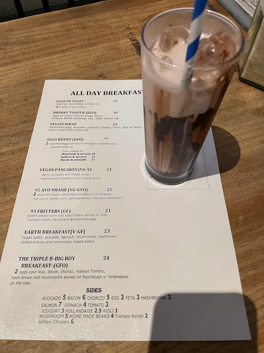 Menu, 95 Espresso And Bar