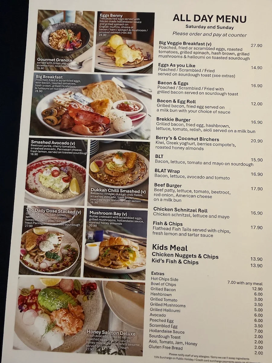 Menu, Rebels N Misfits - Dulwich Hill