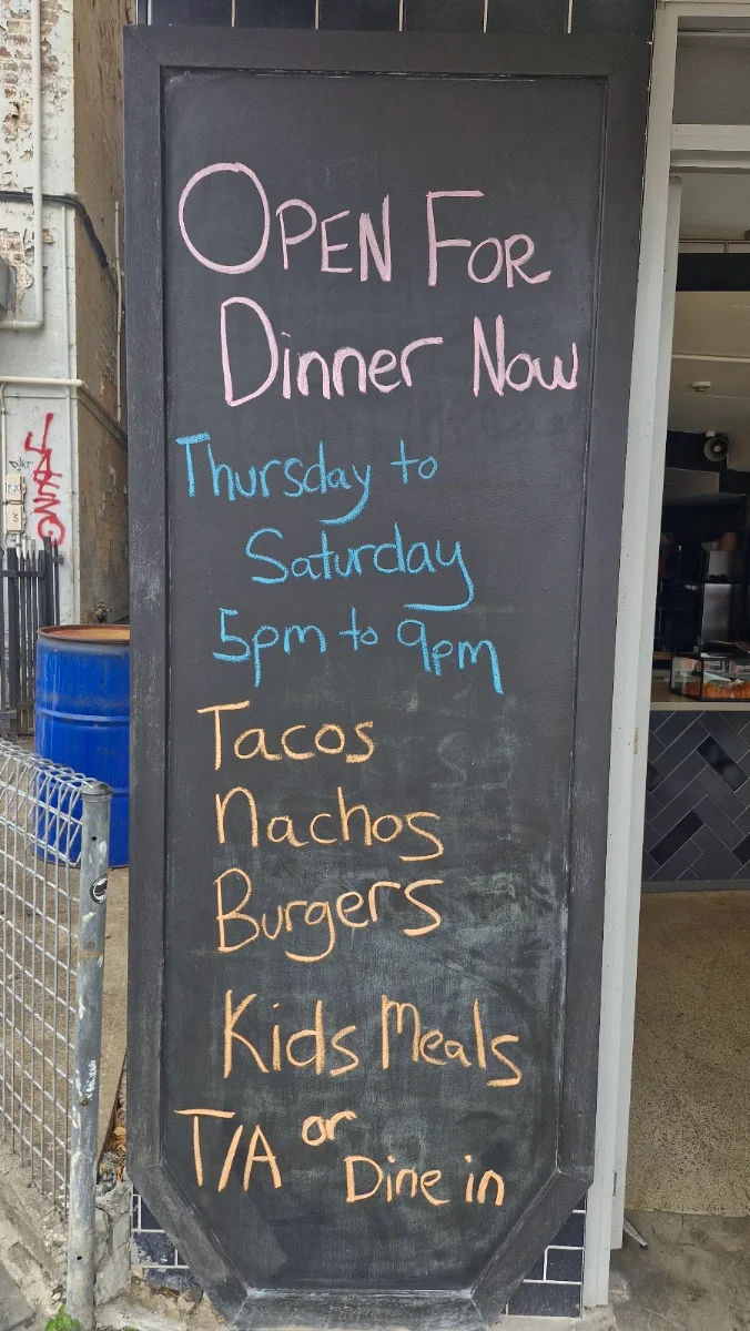 Menu, Rebels N Misfits - Dulwich Hill
