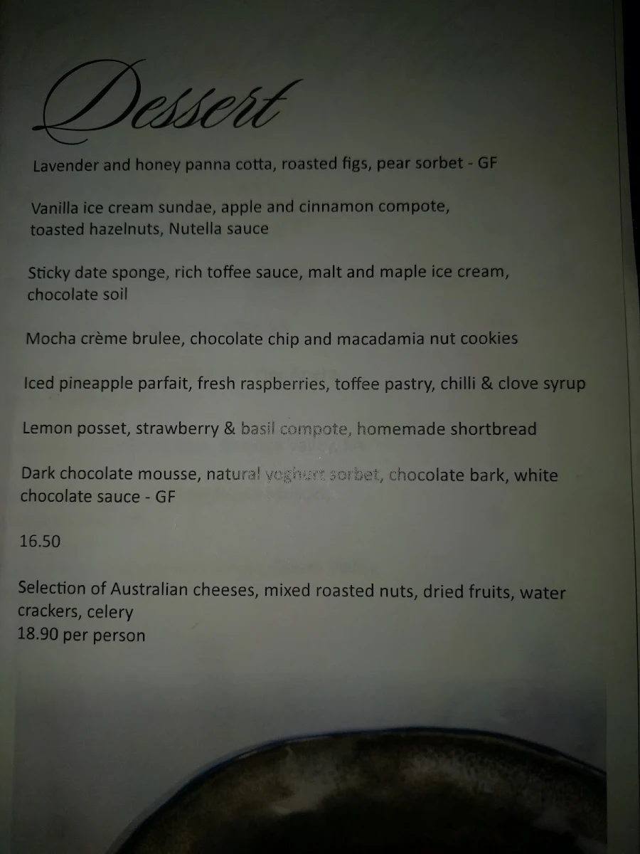Menu, Ottoman Restaurant