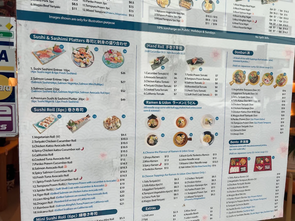 Menu, Tokyo Table Japanese Restaurant