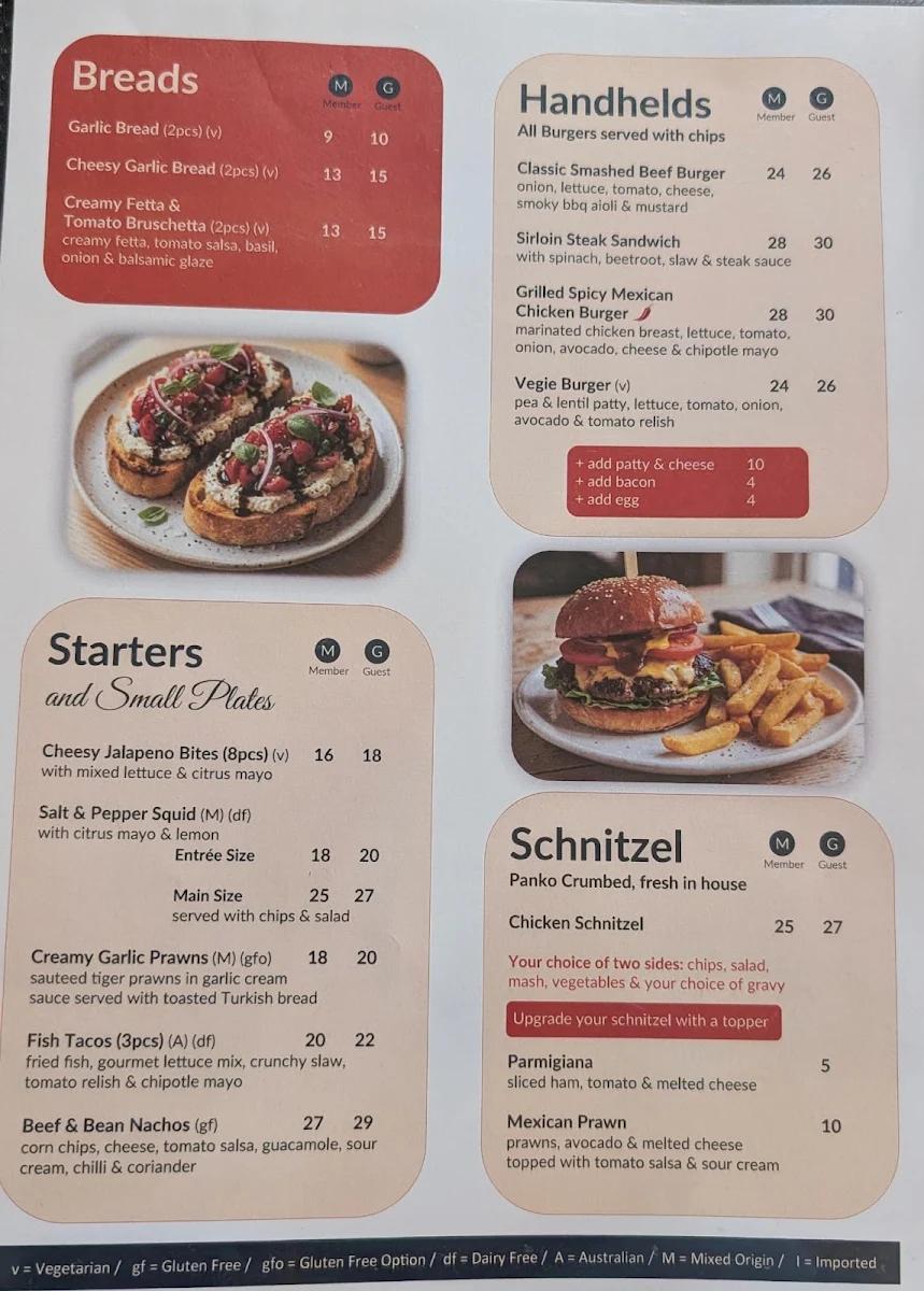 Menu, PORTERHOUSE BISTRO