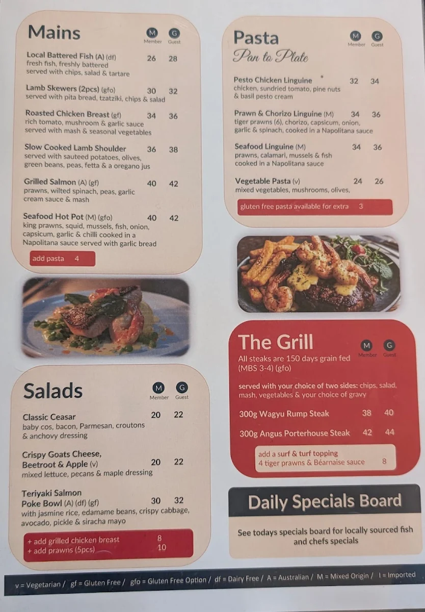 Menu, PORTERHOUSE BISTRO
