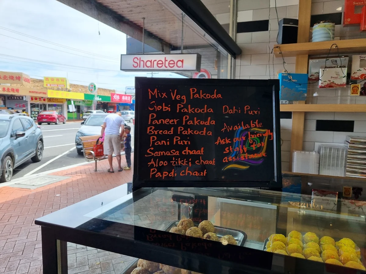 Menu, Sweet India Clayton