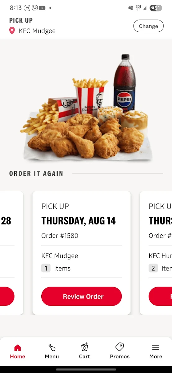 Menu, KFC Mudgee