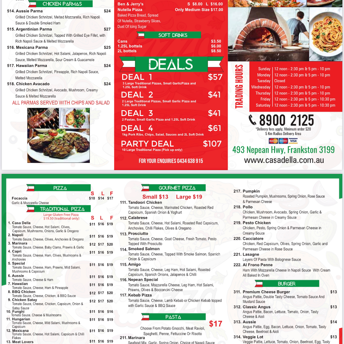 Menu, Casa Della