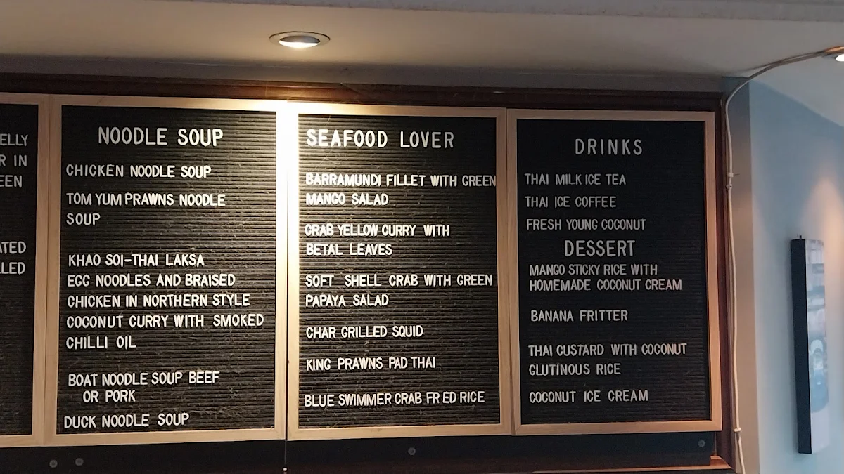 Menu, Eat Thai Darlinghurst