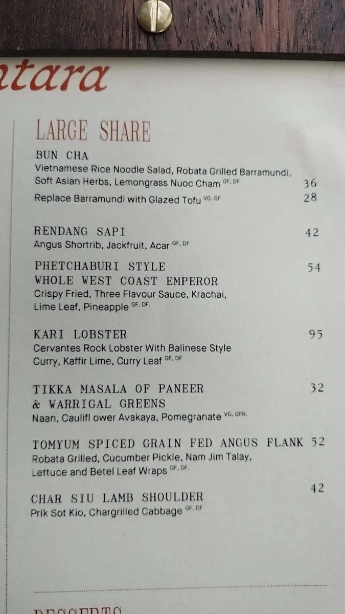 Menu, Lontara