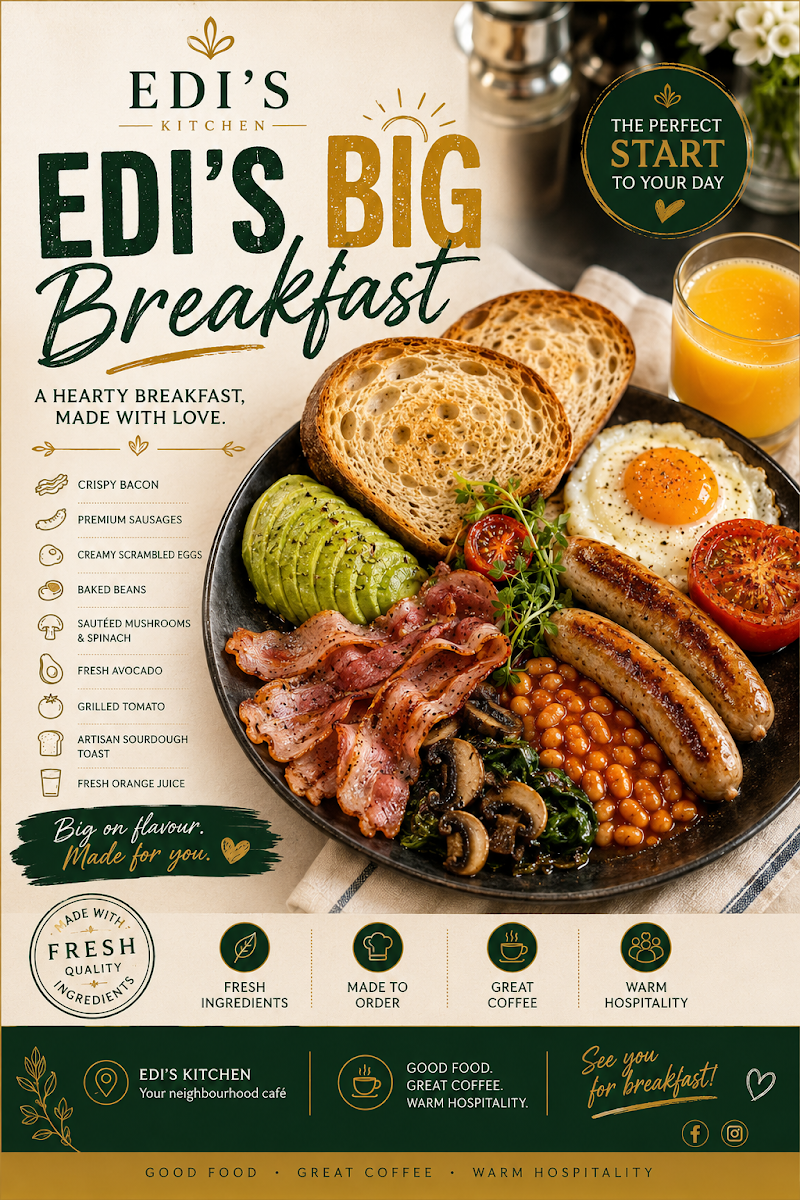 Menu, EDI'S KITCHEN