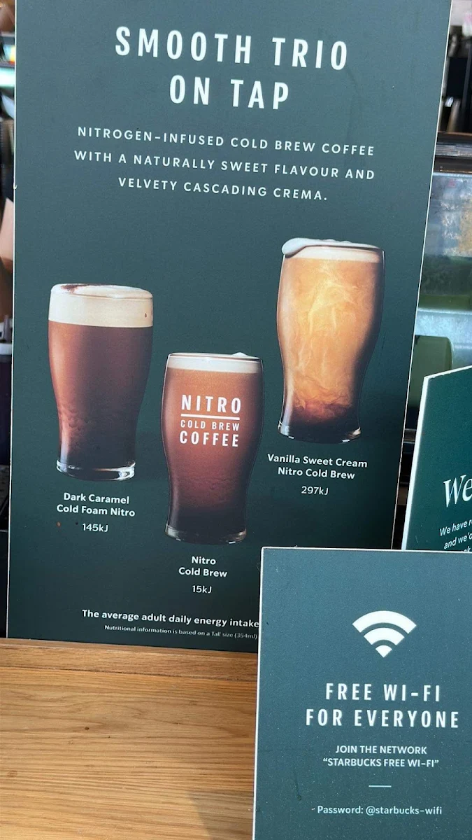 Menu, Starbucks Ashmore Drive Thru