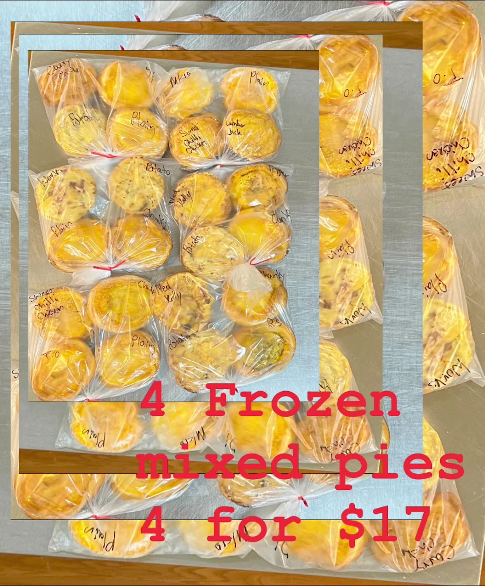Menu, Ridgey Didge Pies