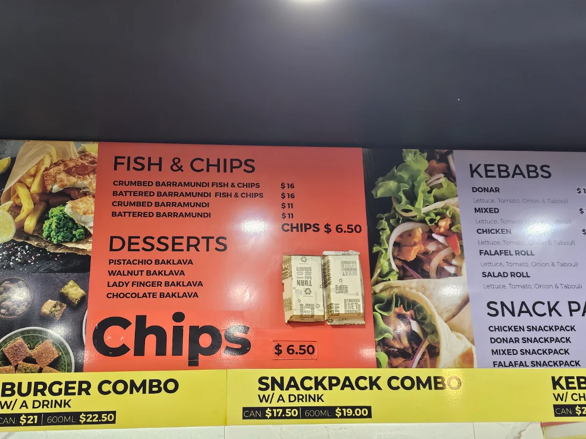 Menu, Darby St Kebabs and Pide