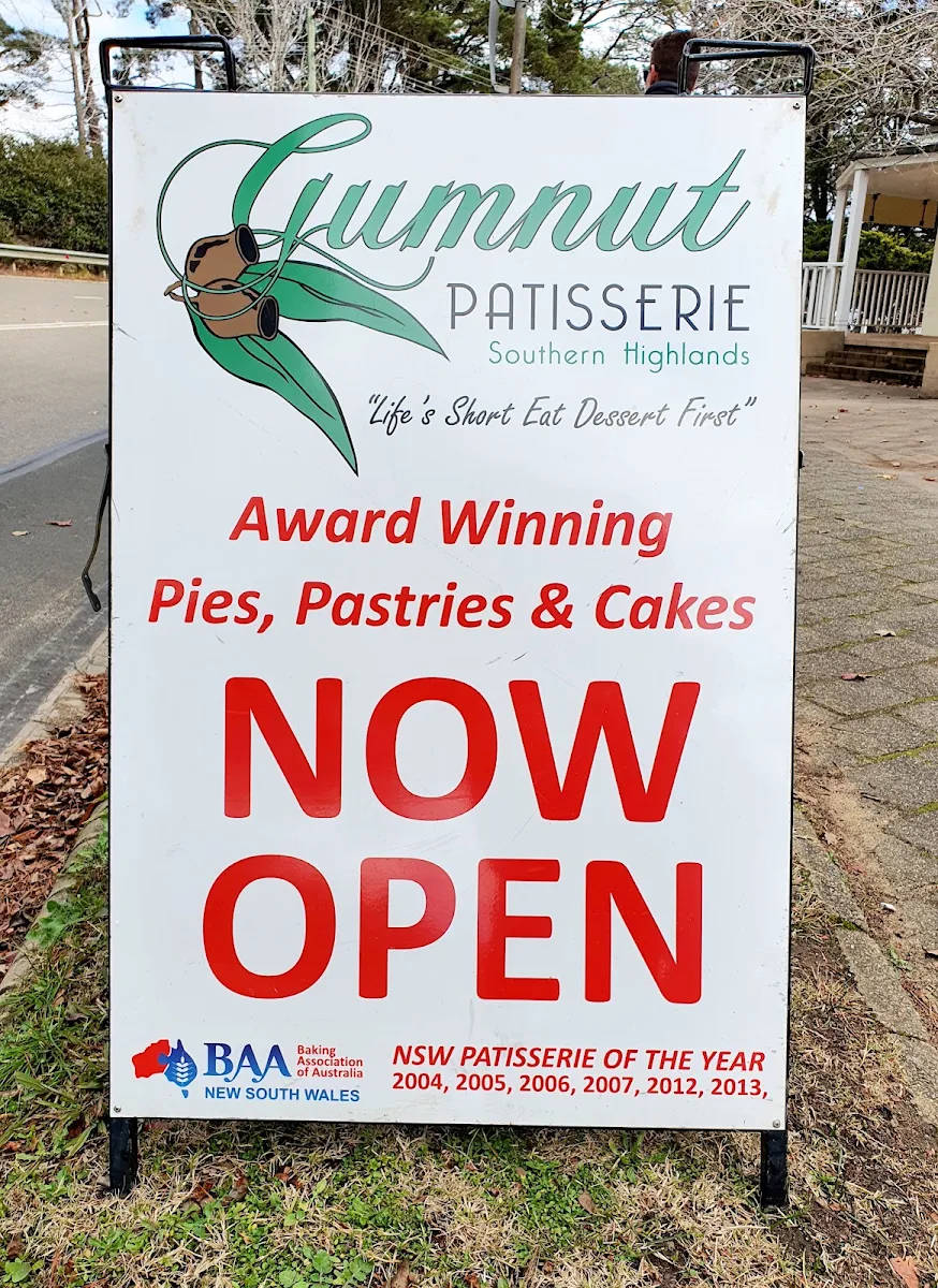 Menu, Gumnut Patisserie Berrima