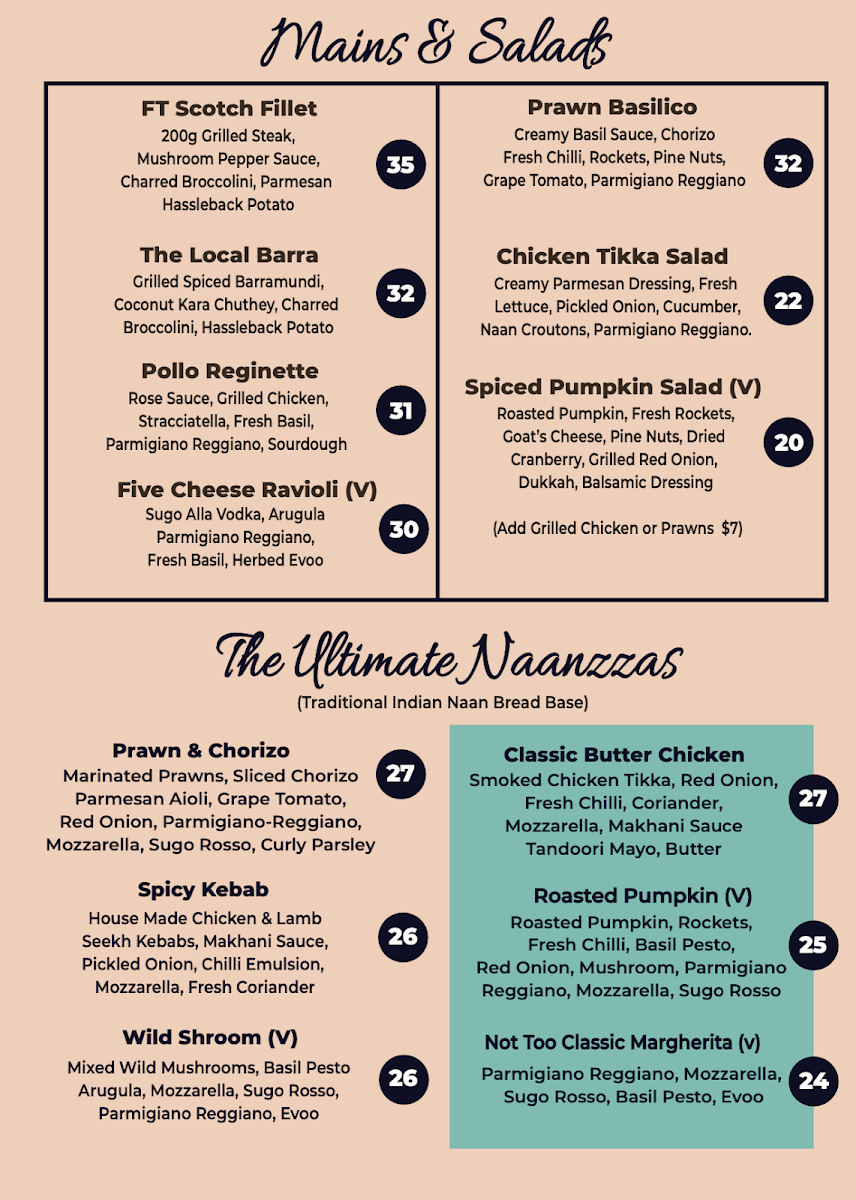 Menu, Forktales Tapas & Grill