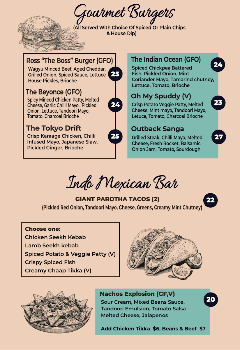 Menu, Forktales Tapas & Grill
