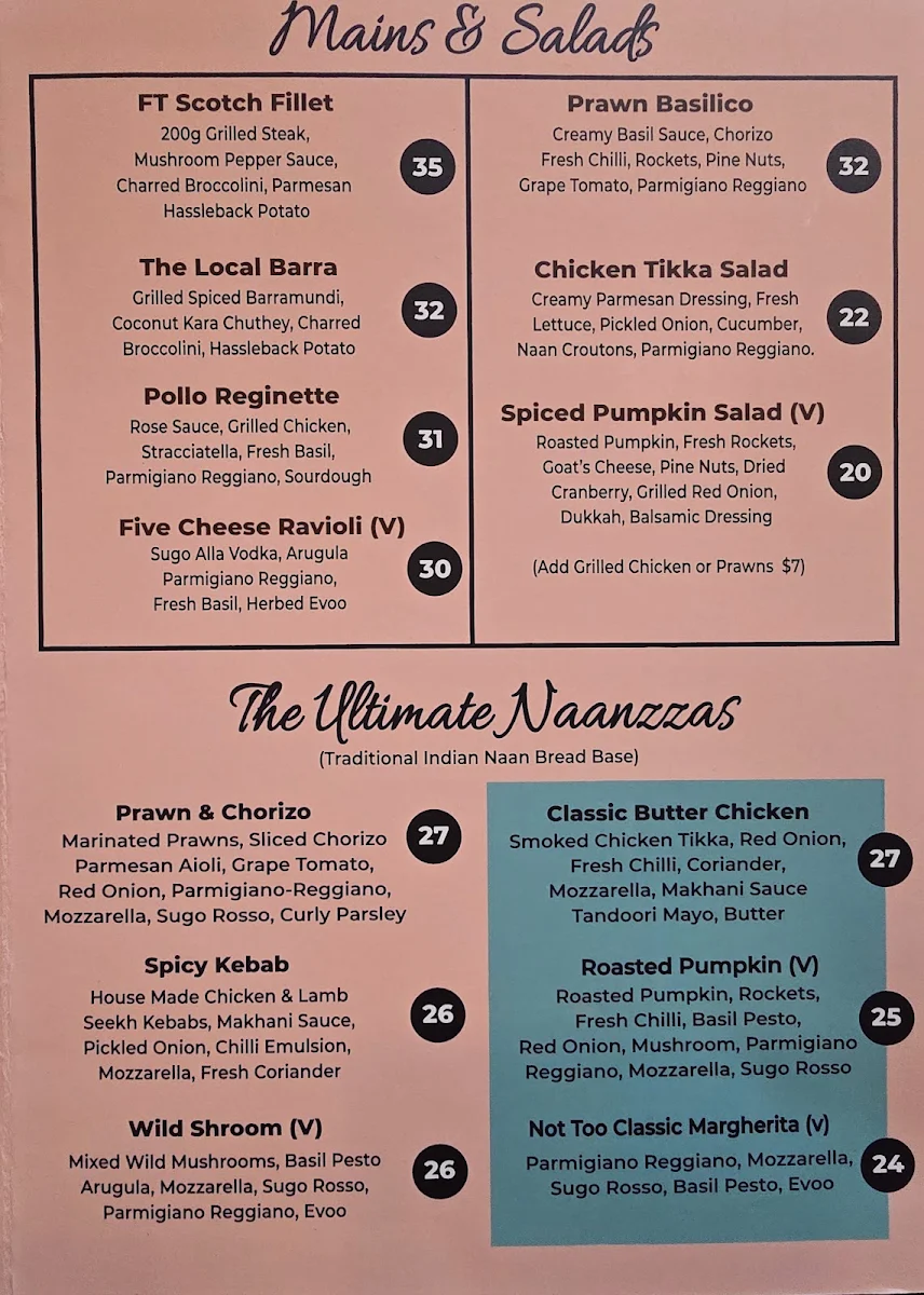 Menu, Forktales Tapas & Grill