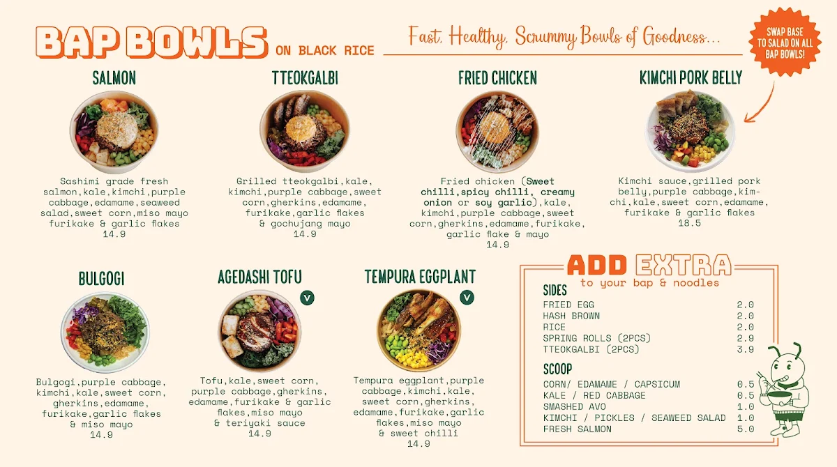 Menu, ANT BOWL