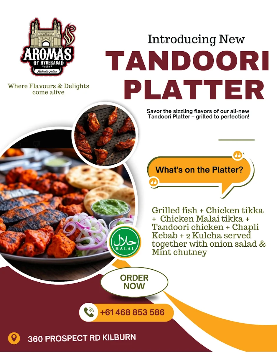 Menu, Aromas of Biryani Hyderabad | Best Indian food truck | Best Indian restaurant in Adelaide | Halal