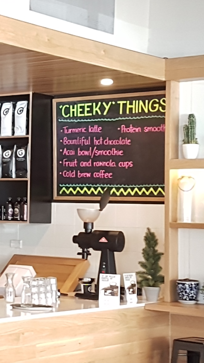 Menu, Cheeky Charlie's Bar & Cafe