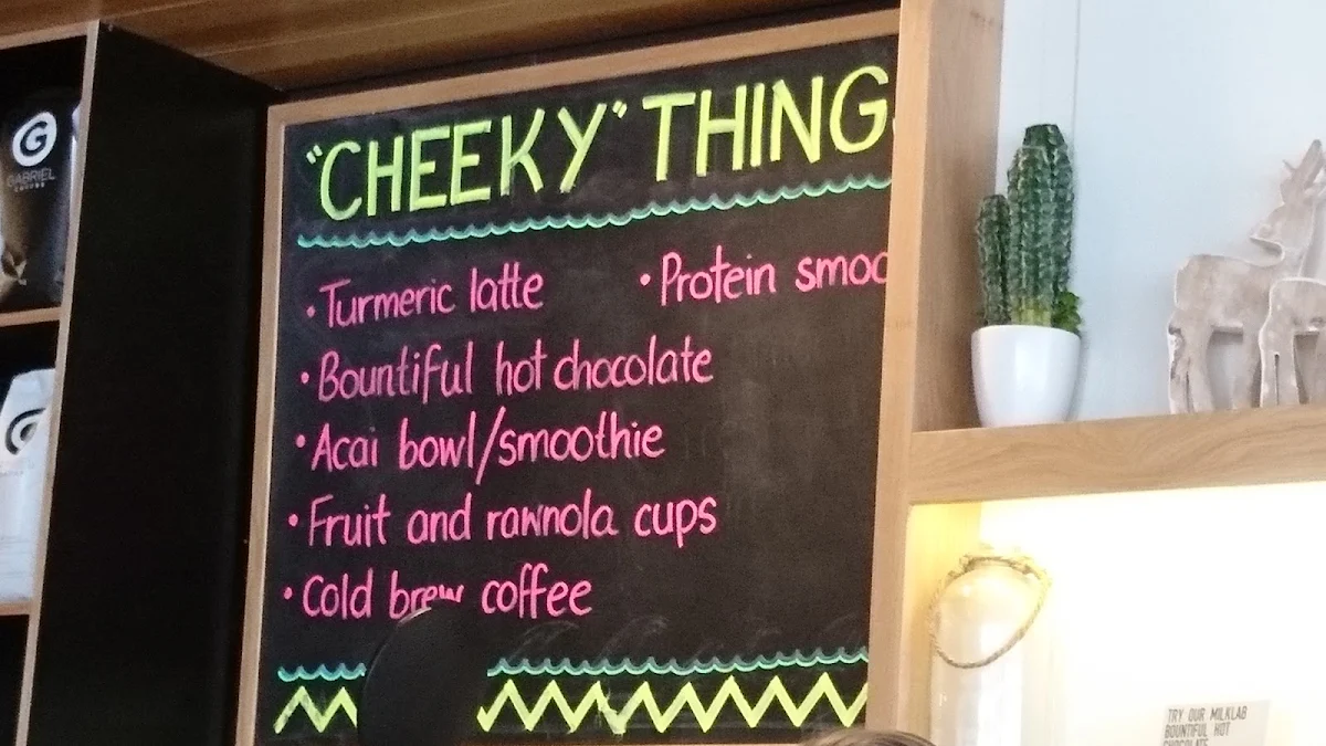 Menu, Cheeky Charlie's Bar & Cafe