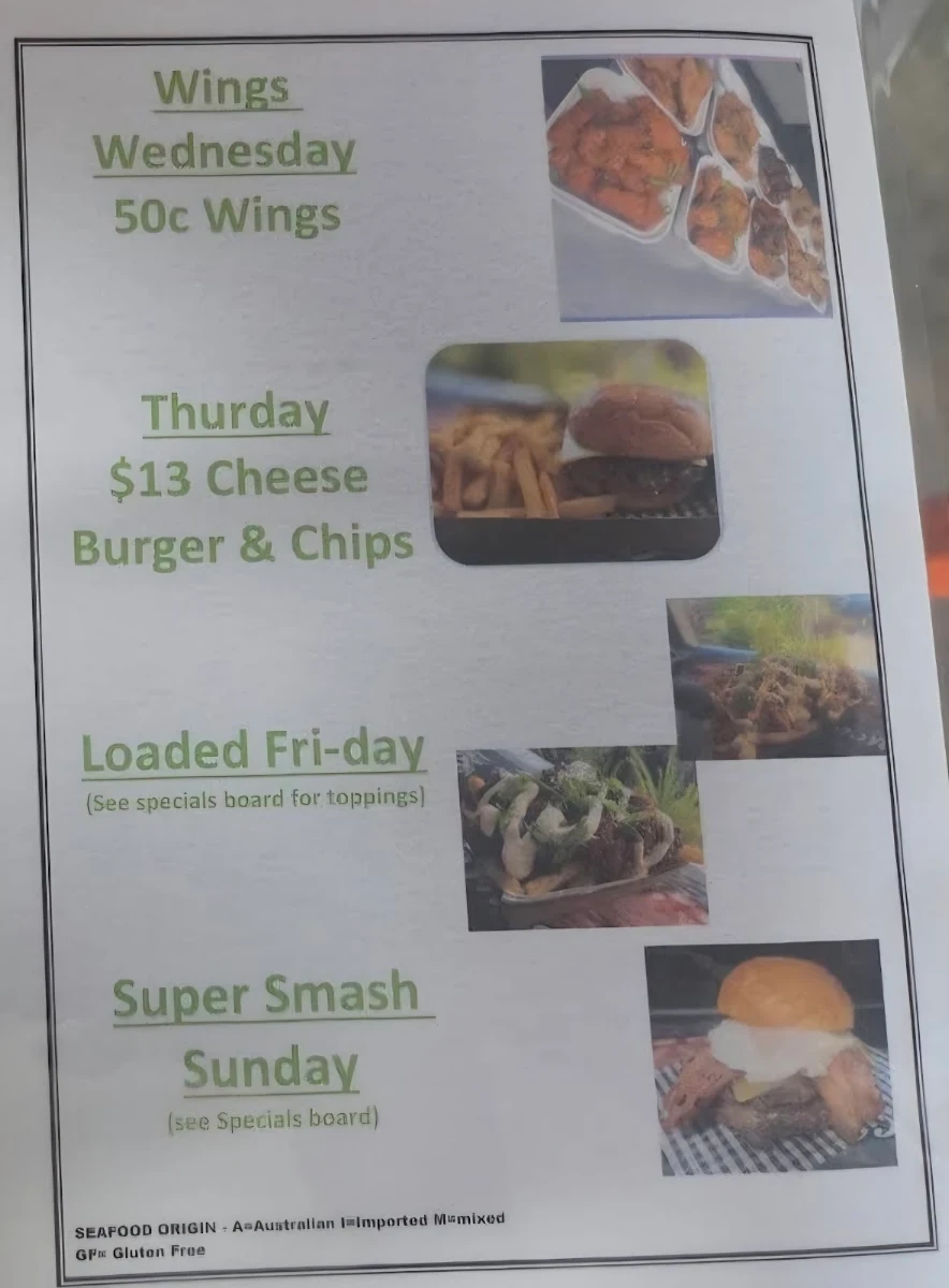 Menu, The smoken chef