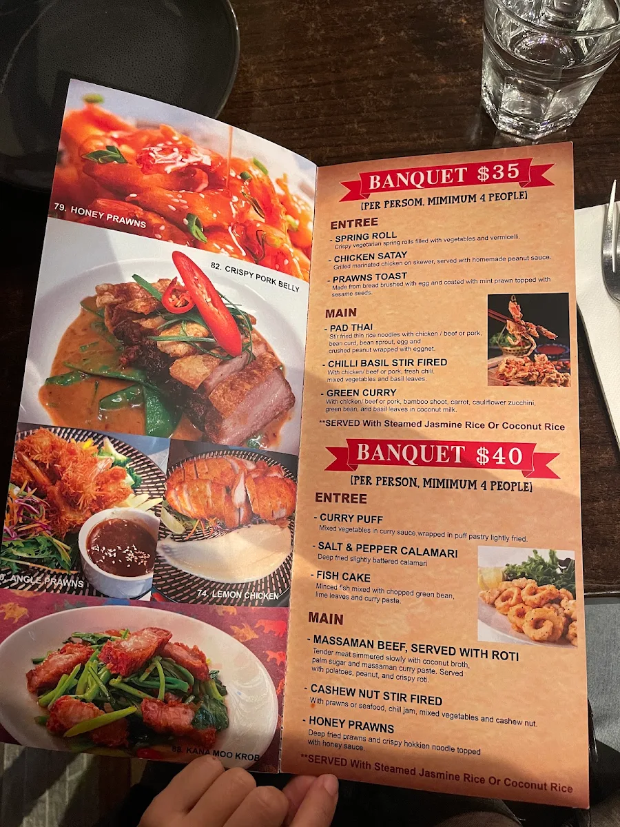 Menu, The Mortlake