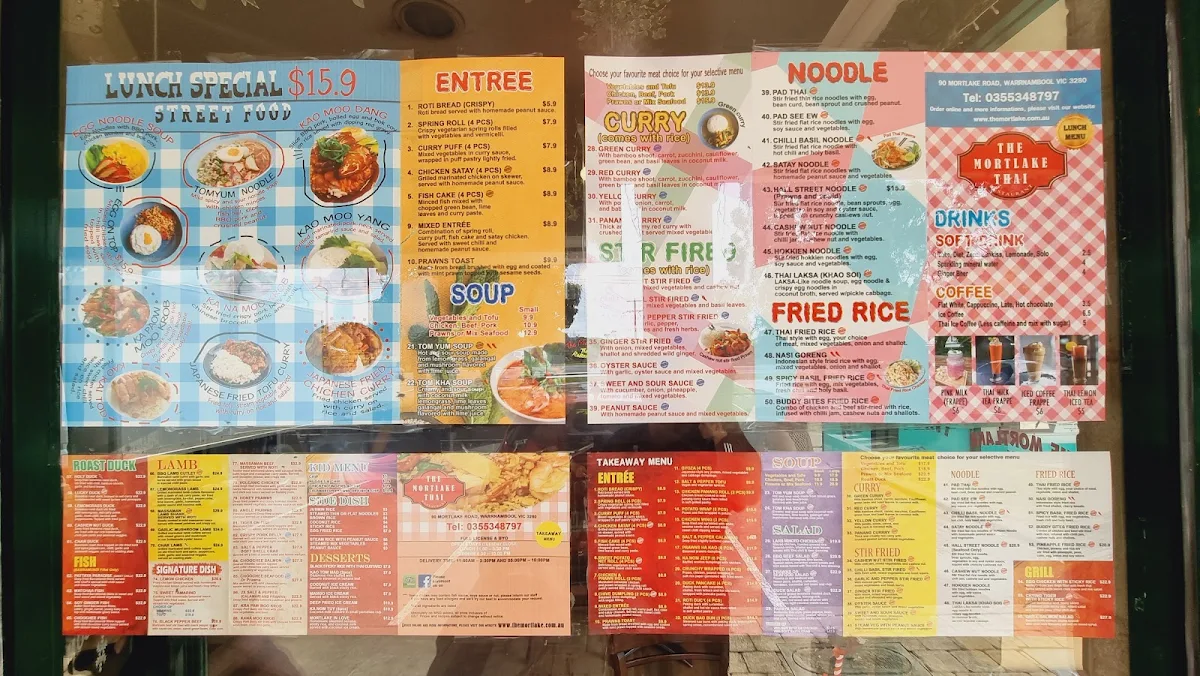 Menu, The Mortlake