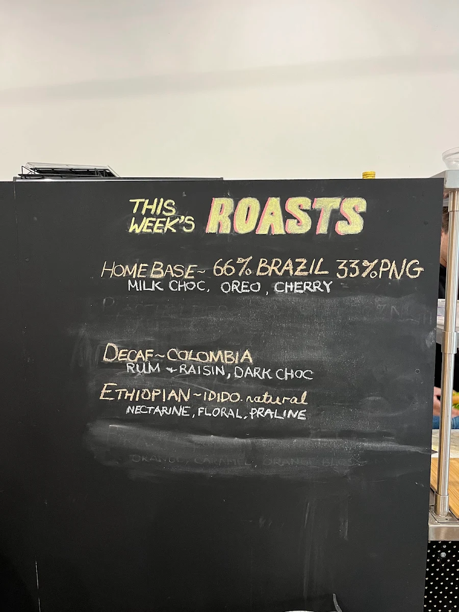 Menu, Makeshift Coffee Roasters