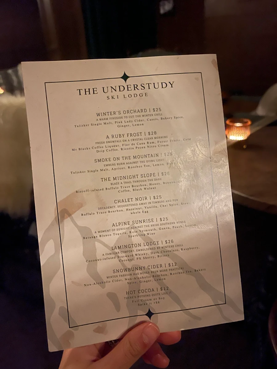 Menu, The Understudy