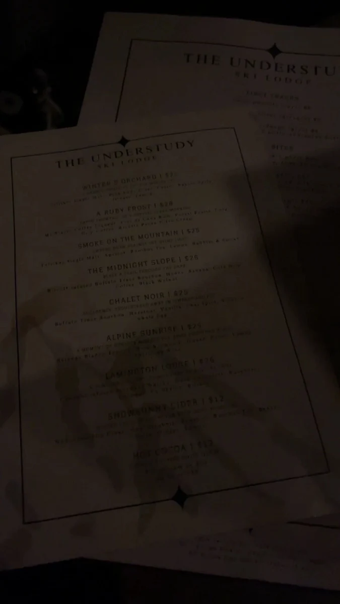 Menu, The Understudy