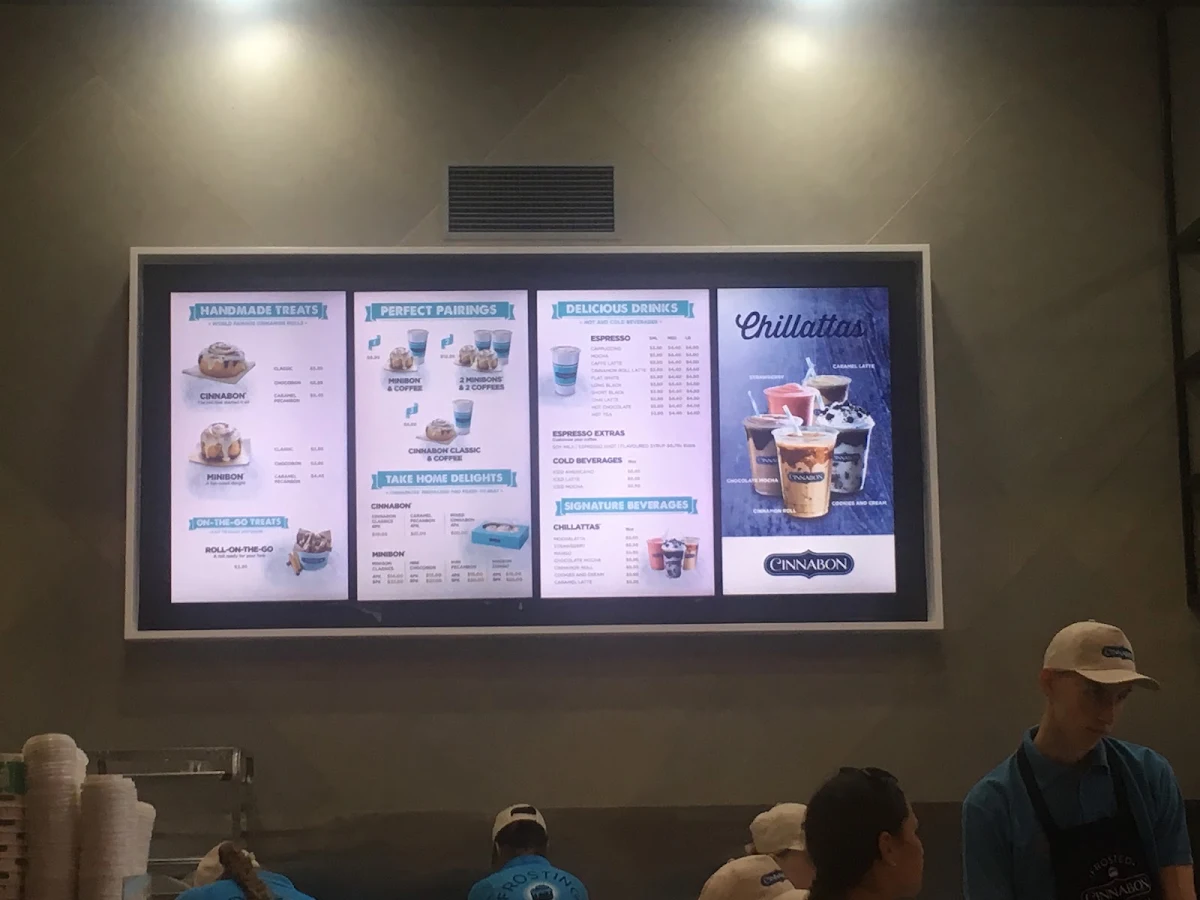 Menu, Cinnabon Robina Town Centre