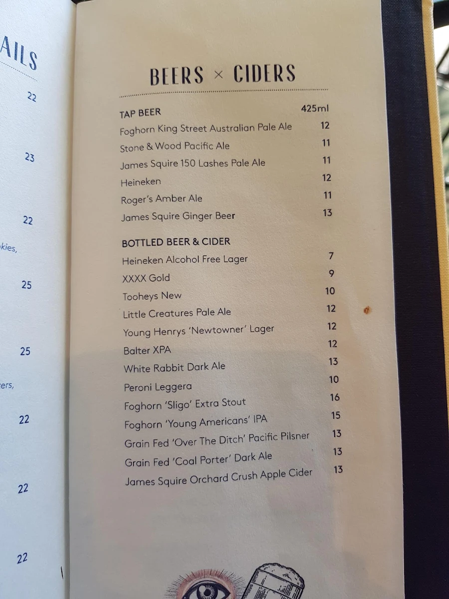 Menu, Romberg's